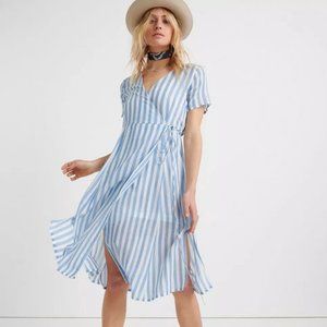 Lucky Brand Bold Stripe Wrap Dress